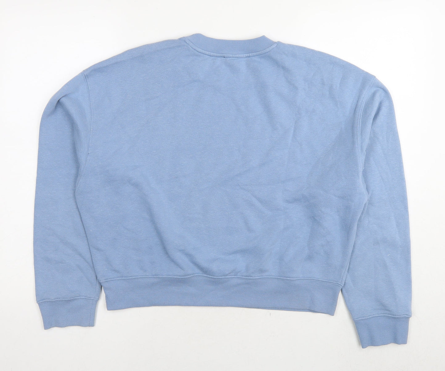 New Look Womens Blue Cotton Pullover Sweatshirt Size M Pullover