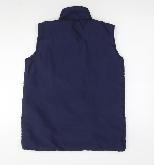 Anne de Lancey Womens Blue Gilet Waistcoat Size 10 Zip - Size 10-12