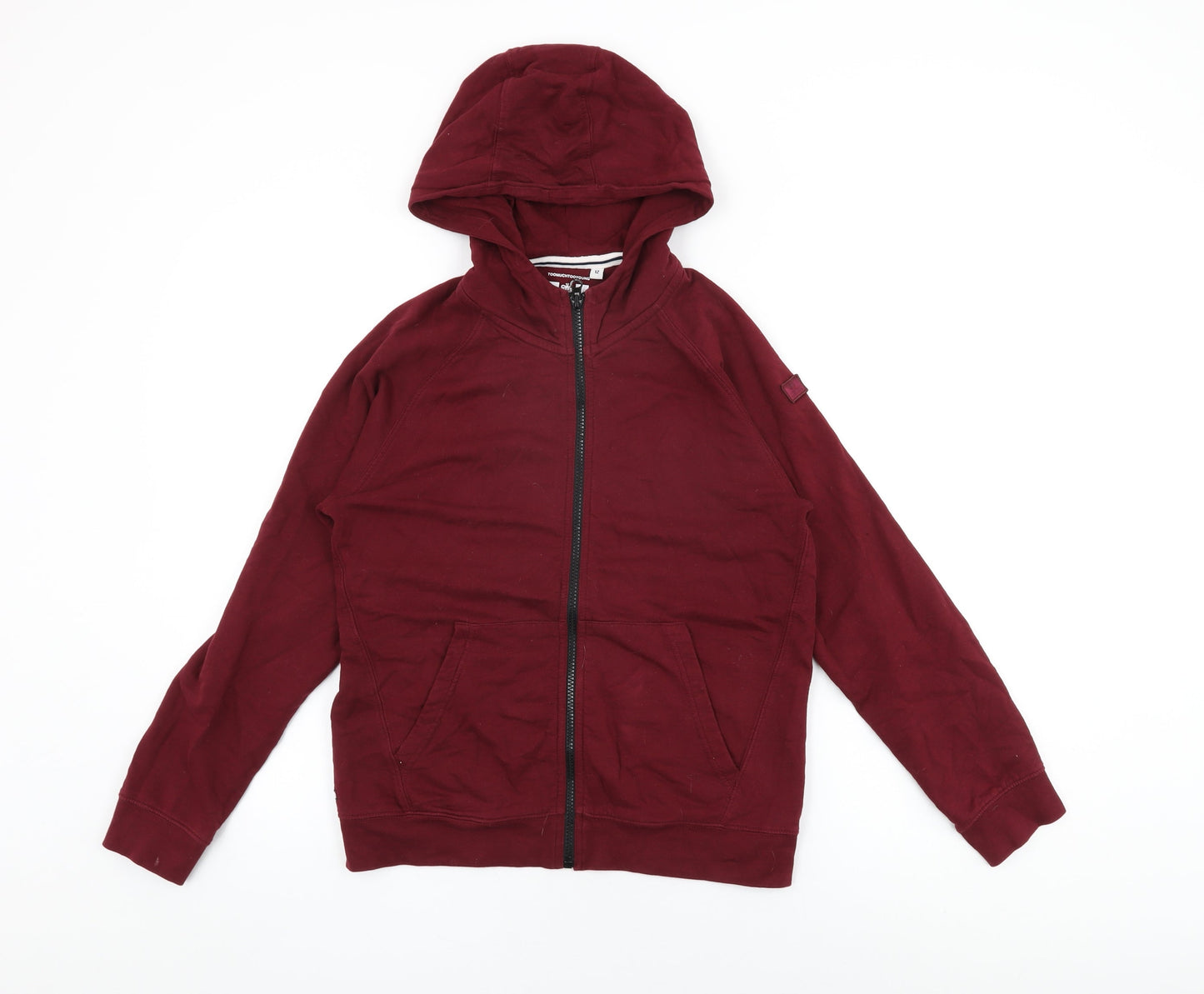 Weekend Offender Womens Red Cotton Full Zip Hoodie Size 12 Zip