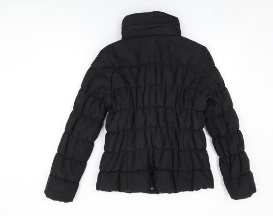 Marks and Spencer Womens Black Puffer Jacket Coat Size M Zip