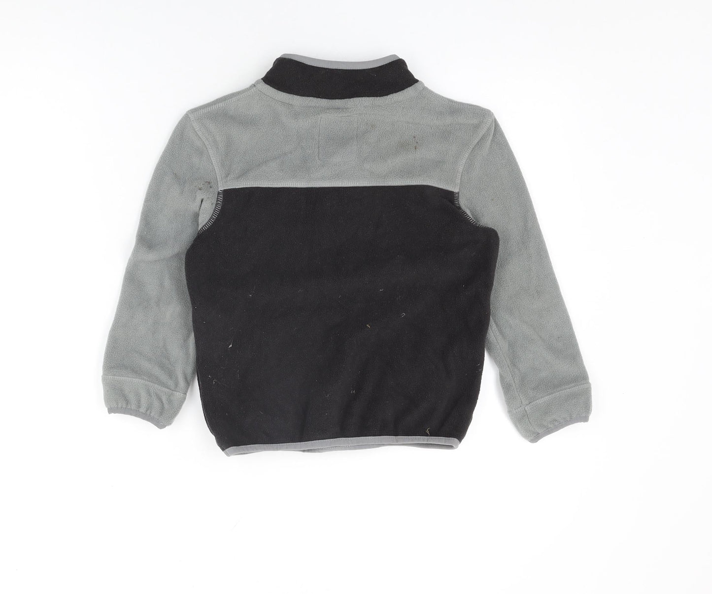 Marks and Spencer Boys Grey Polyester Pullover Sweatshirt Size 7-8 Years Zip
