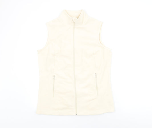 Damart Womens Ivory Gilet Jacket Size 14 Zip