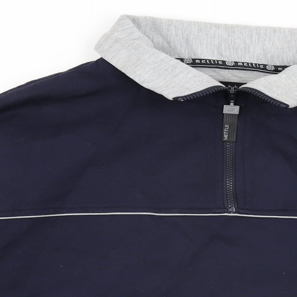 Mettle Mens Blue Cotton Pullover Sweatshirt Size XL