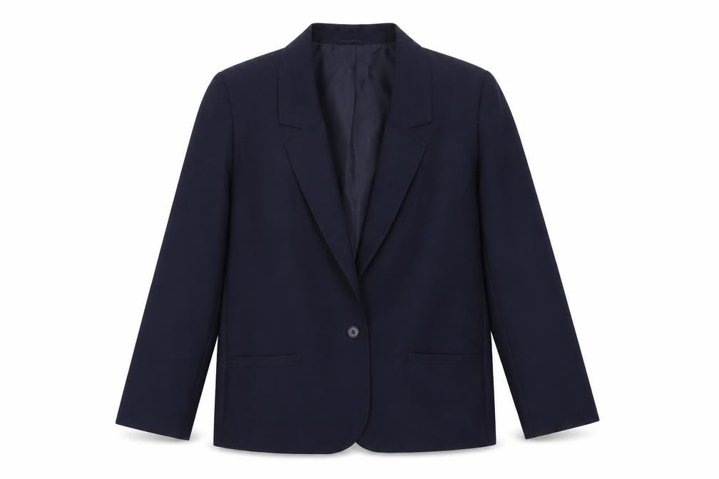 St Michael Womens Blue Jacket Blazer Size 14 Button