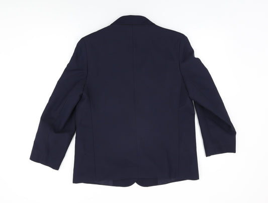 St Michael Womens Blue Jacket Blazer Size 14 Button