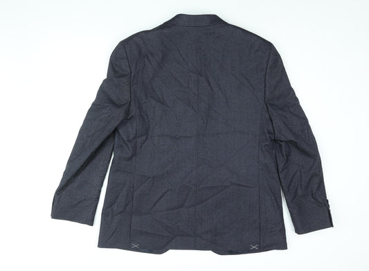 Marks and Spencer Mens Black Polyester Jacket Suit Jacket Size 44 Regular