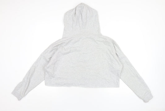PRETTYLITTLETHING Womens Grey Cotton Pullover Hoodie Size M Pullover