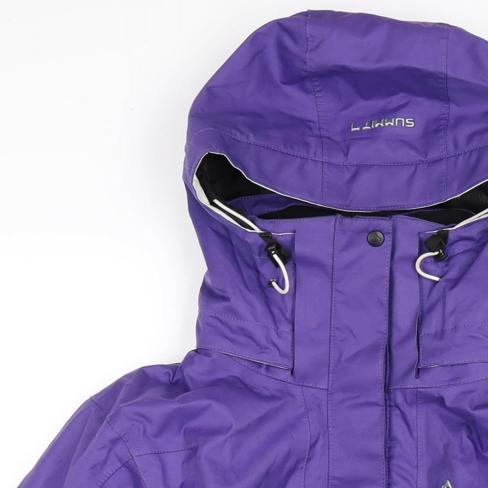 Summit Womens Purple Rain Coat Coat Size 12 Zip