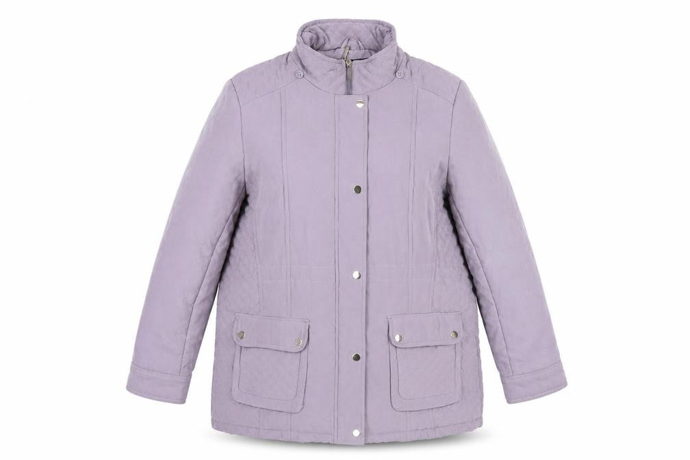 EWM Womens Purple Jacket Coat Size 18 Zip
