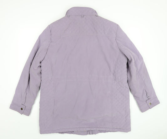 EWM Womens Purple Jacket Coat Size 18 Zip