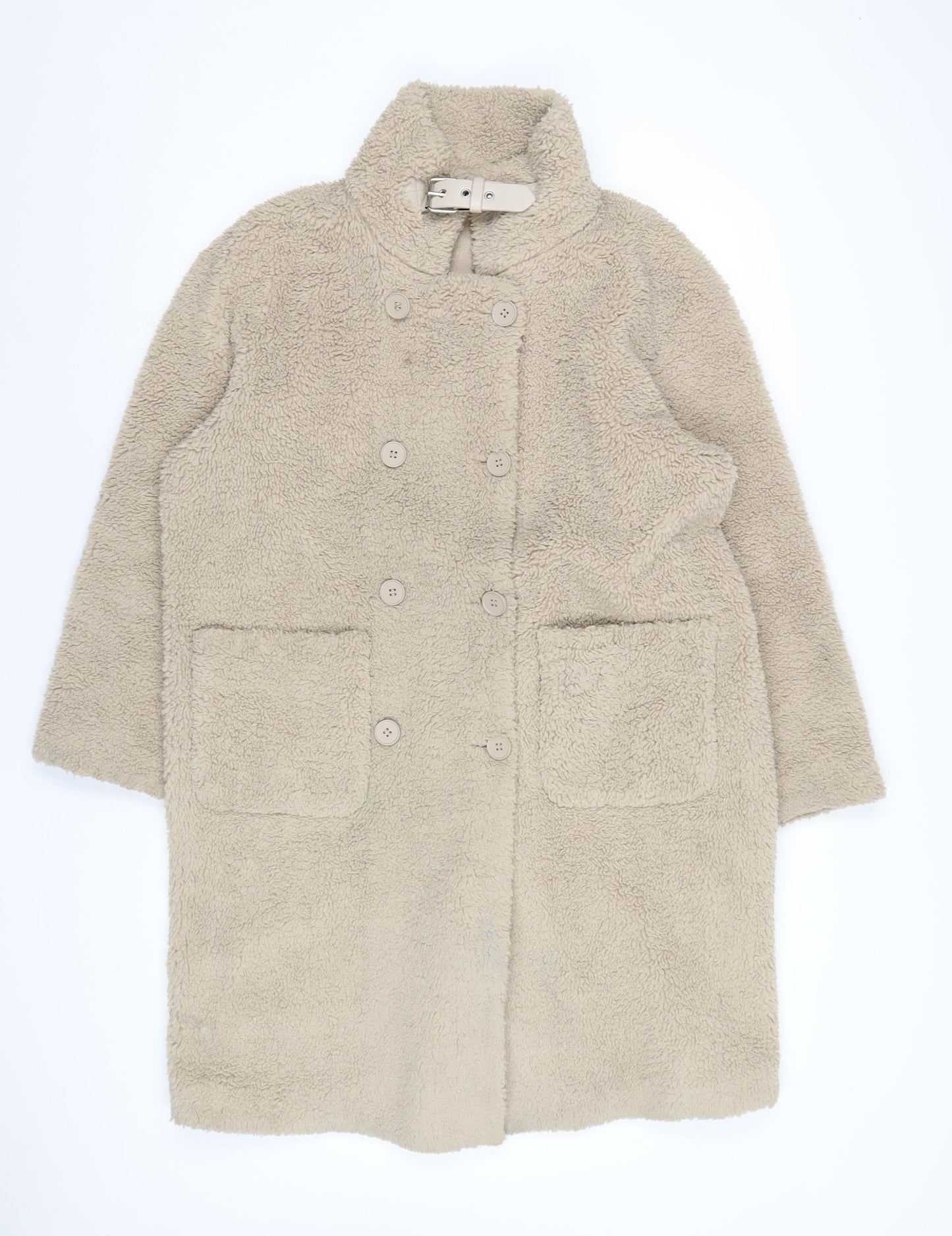 Urban Revivo Womens Beige Jacket Coat Size 8 Button