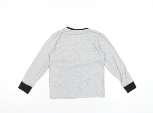 Batman Boys Grey Polyester Basic T-Shirt Size 5-6 Years Round Neck Pullover