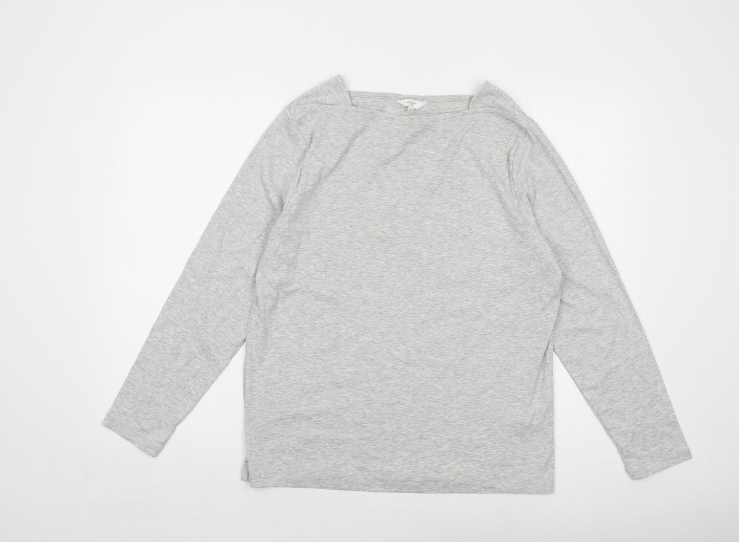 Cotton Traders Womens Grey Polyester Basic T-Shirt Size 20 Square Neck