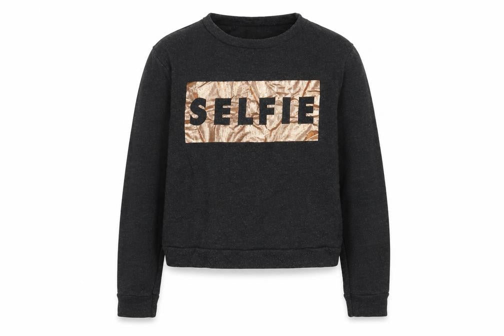 Next Girls Grey Cotton Pullover Sweatshirt Size 12-13 Years Pullover - Selfie