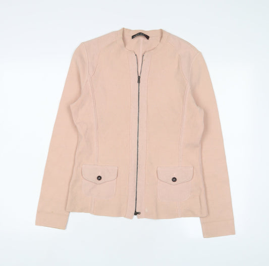 Marc Cain Womens Pink Jacket Size L Zip