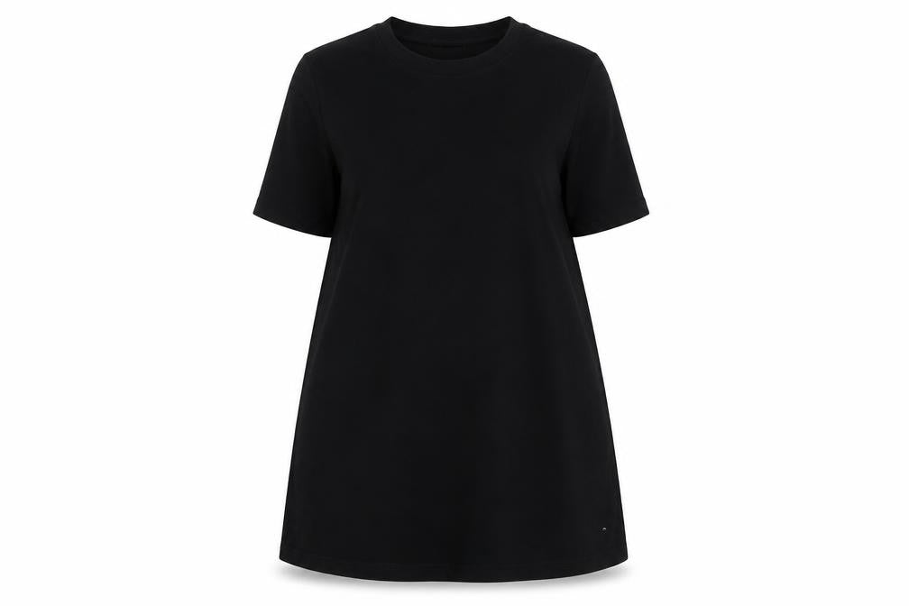Next Womens Black Cotton Basic T-Shirt Size 10 Crew Neck