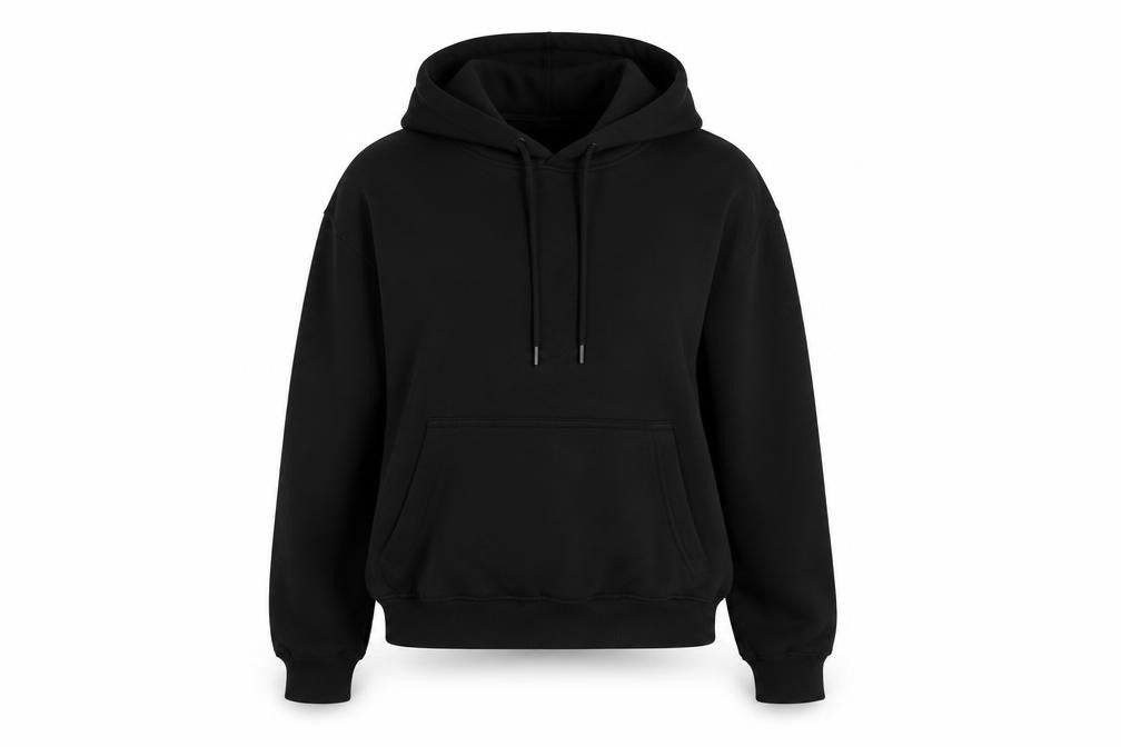 PRETTYLITTLETHING Womens Black Cotton Pullover Hoodie Size XS Pullover