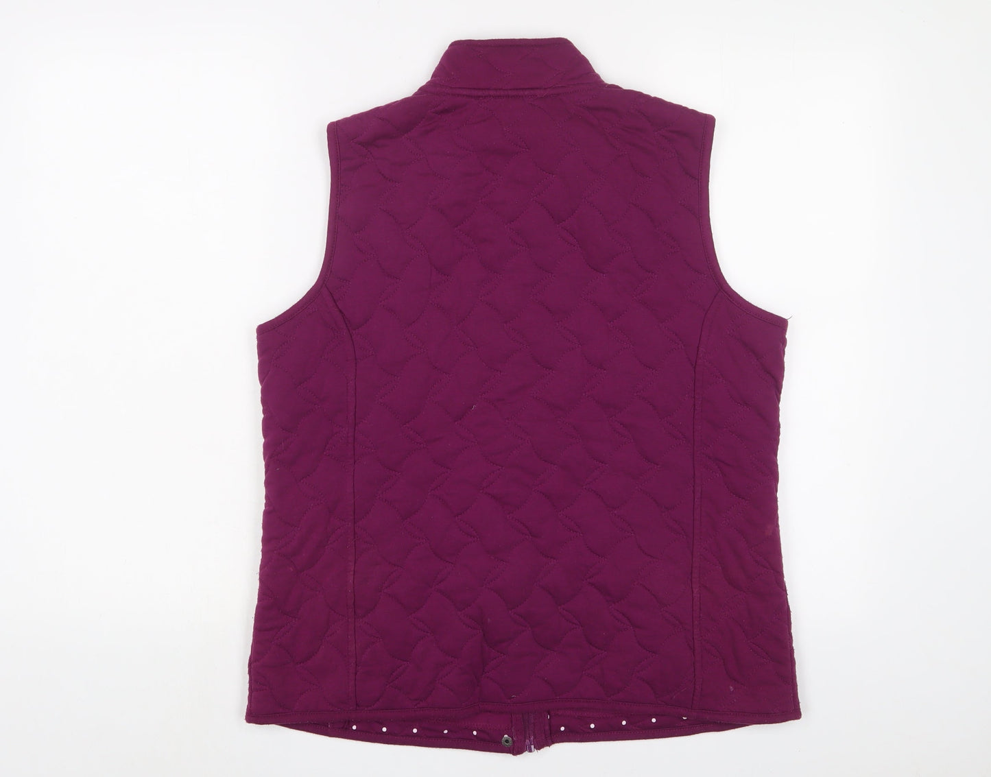 Bonmarché Womens Purple Gilet Jacket Size 14 Zip