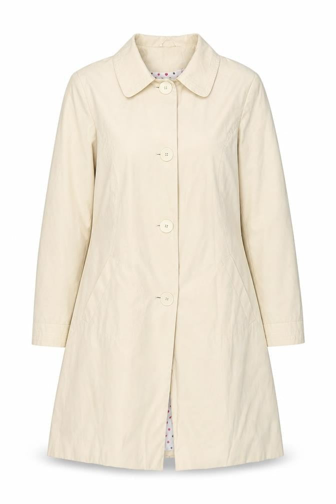 New Look Womens Beige Overcoat Coat Size 12 Button
