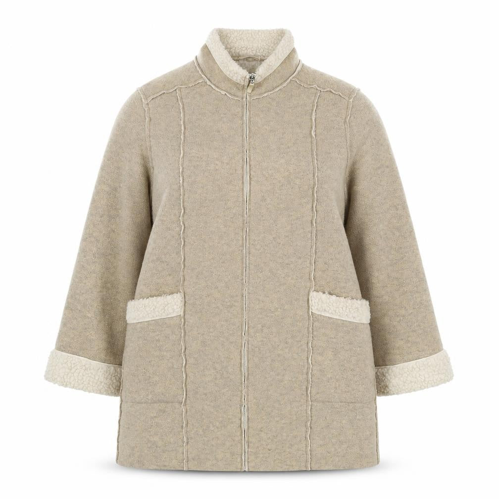 Marks & Spencer Womens Beige Jacket Size 16 Zip