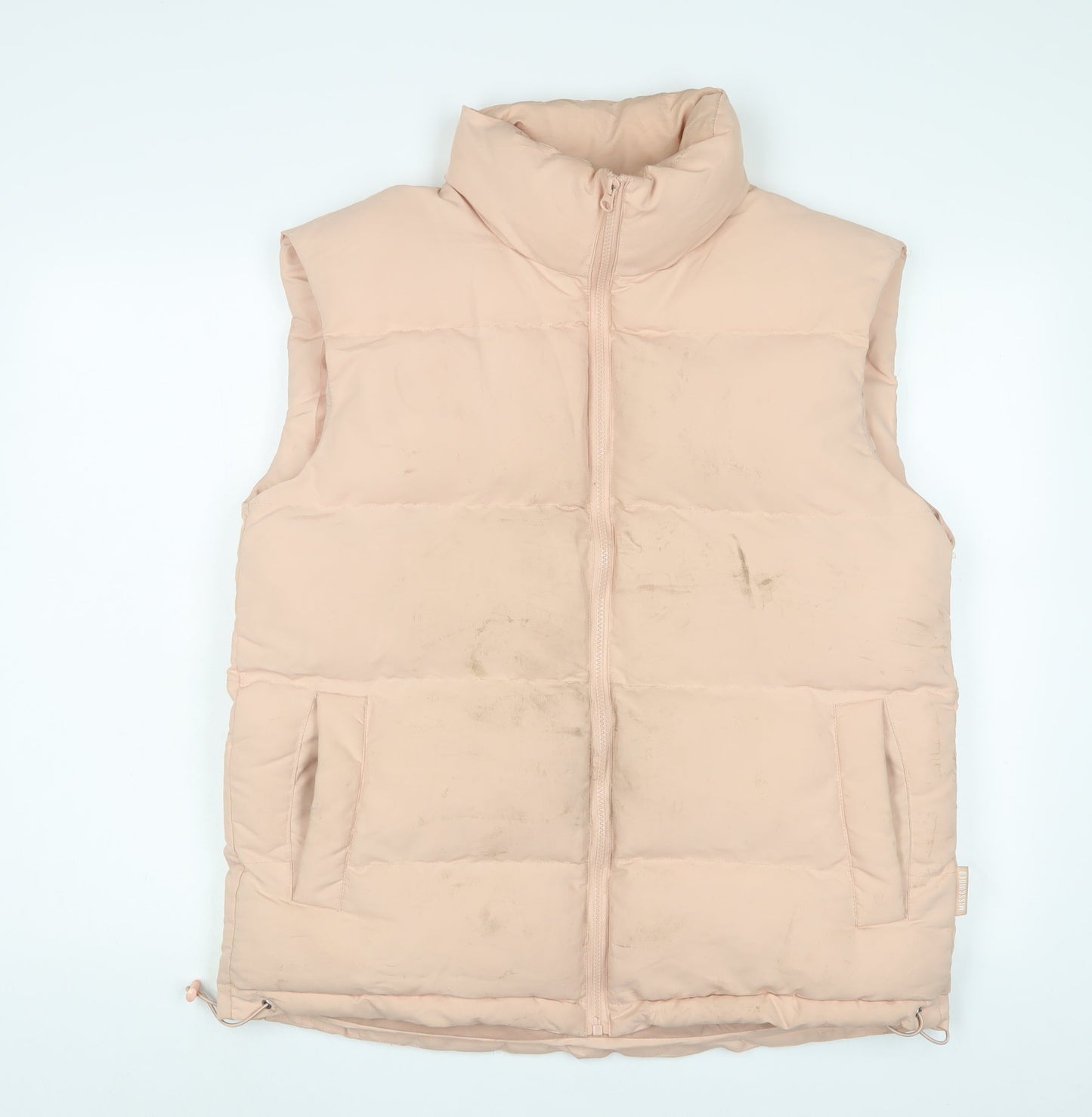Missguided Womens Pink Gilet Jacket Size 10 Zip