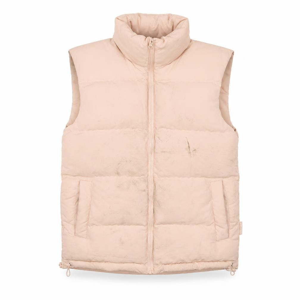 Front view of Missguided women’s pink gilet jacket, size UK 10, zip
