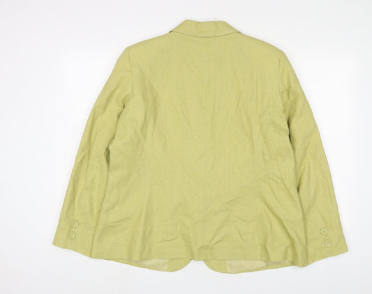 Classics Womens Green Jacket Blazer Size 18 Button