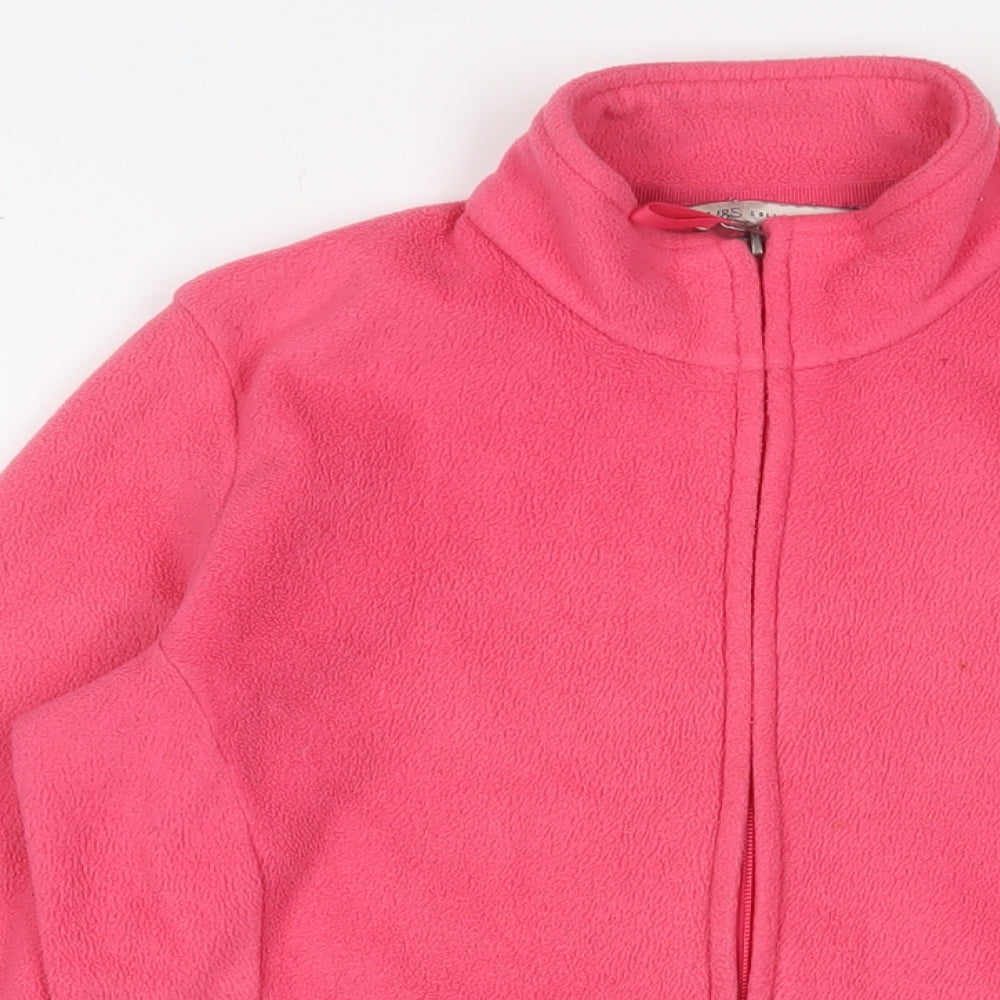 Marks and Spencer Womens Pink Jacket Size 10 Zip