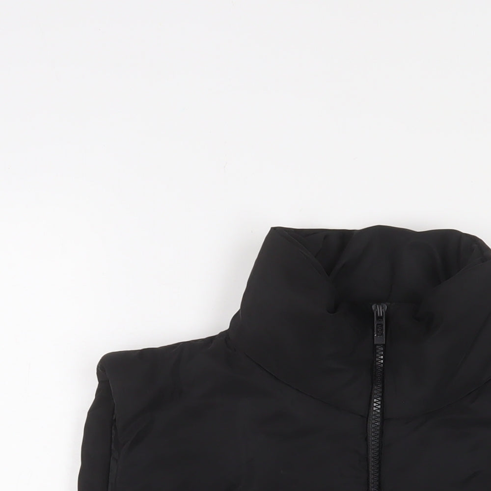 Risin Womens Black Gilet Jacket Size L Zip