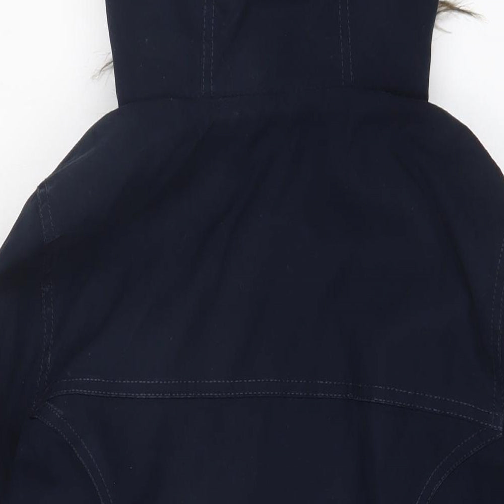 Hollister Womens Blue Parka Coat Size XS Zip