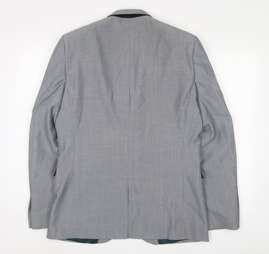 NEXT Mens Grey Wool Jacket Suit Jacket Size 42 Regular