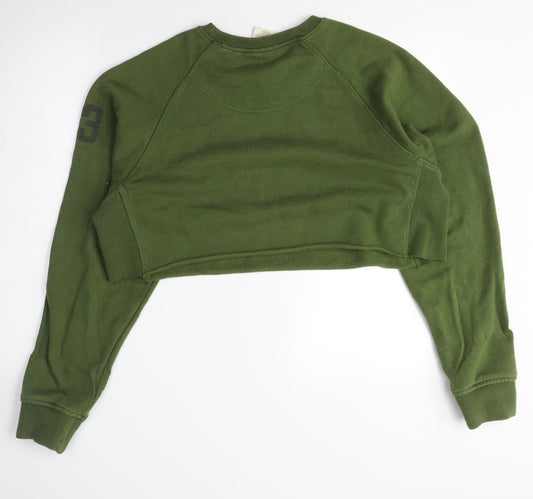 Timberland Women’s Green Pullover Logo Sweatshirt, Size L