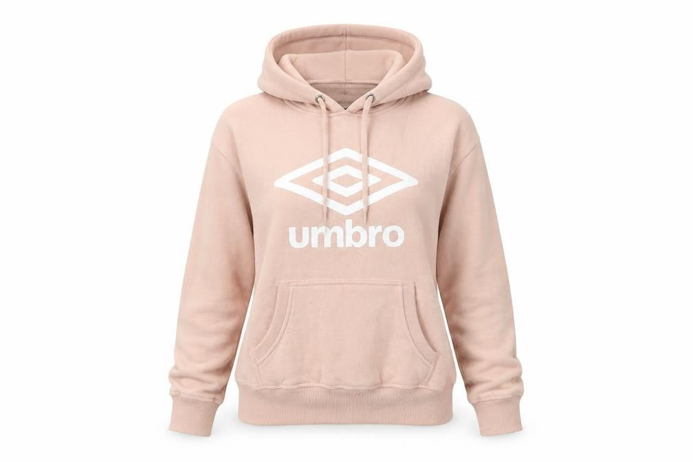 Womens UK M Regular Umbro Pink Pullover Hoodie
