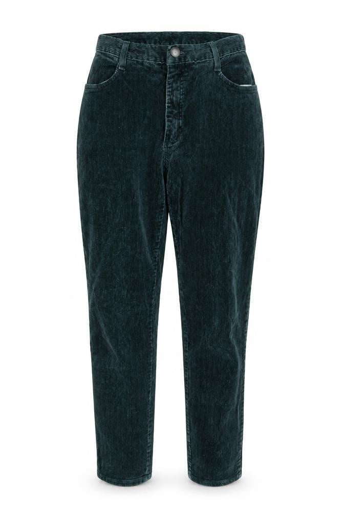 Cobra Womens Green Cotton Trousers Size 26 in L28 in Regular Zip