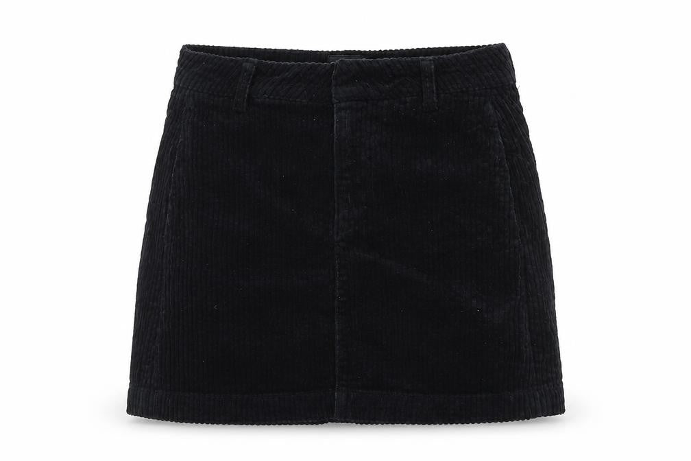 BDG Womens Black Cotton Blend A-Line Skirt Size XS Zip