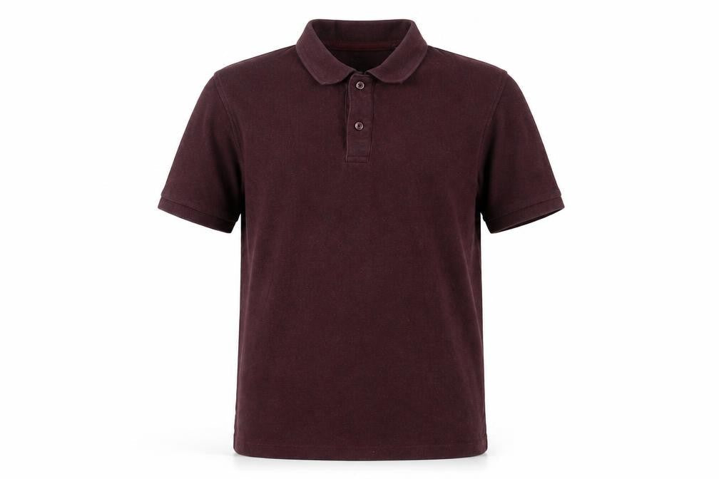 Marks and Spencer Mens Purple Cotton Polo Size L Collared Button