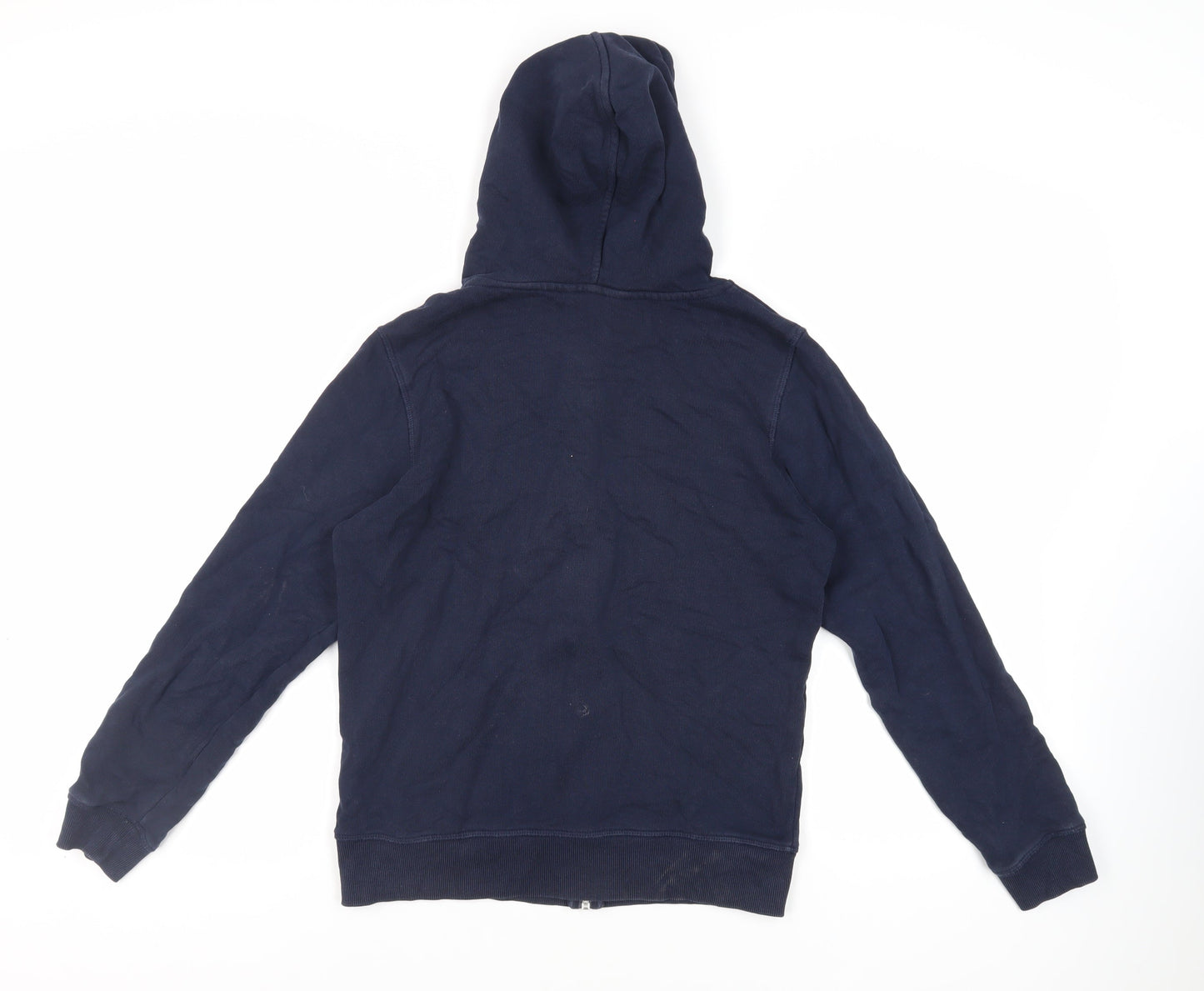 Marks and Spencer Womens Blue Cotton Full Zip Hoodie Size 8 Zip - Pockets