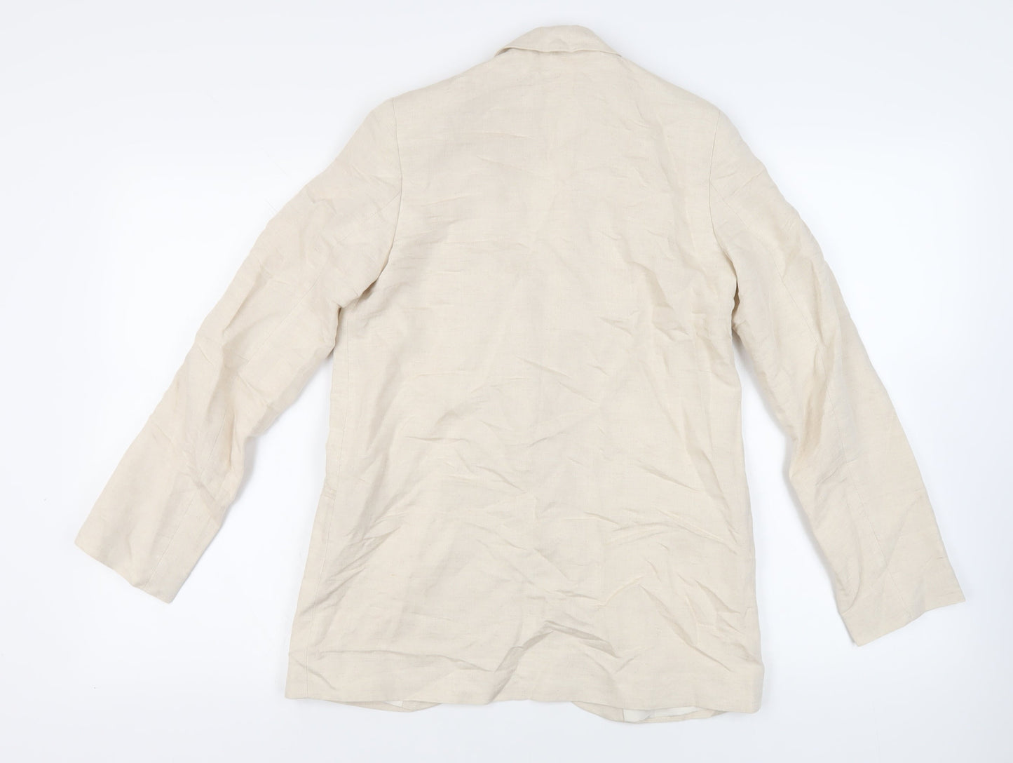 H&M Womens Beige Jacket Blazer Size XS Button