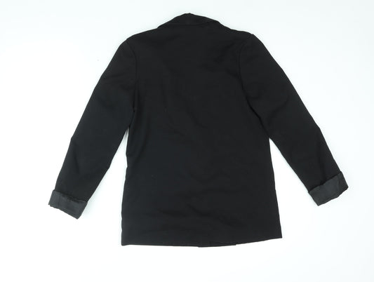 H&M Womens Black Jacket Blazer Size 8 Button