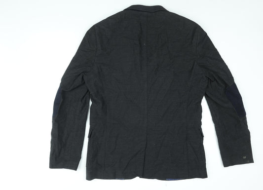NEXT Mens Black Cotton Jacket Suit Jacket Size 44 Regular