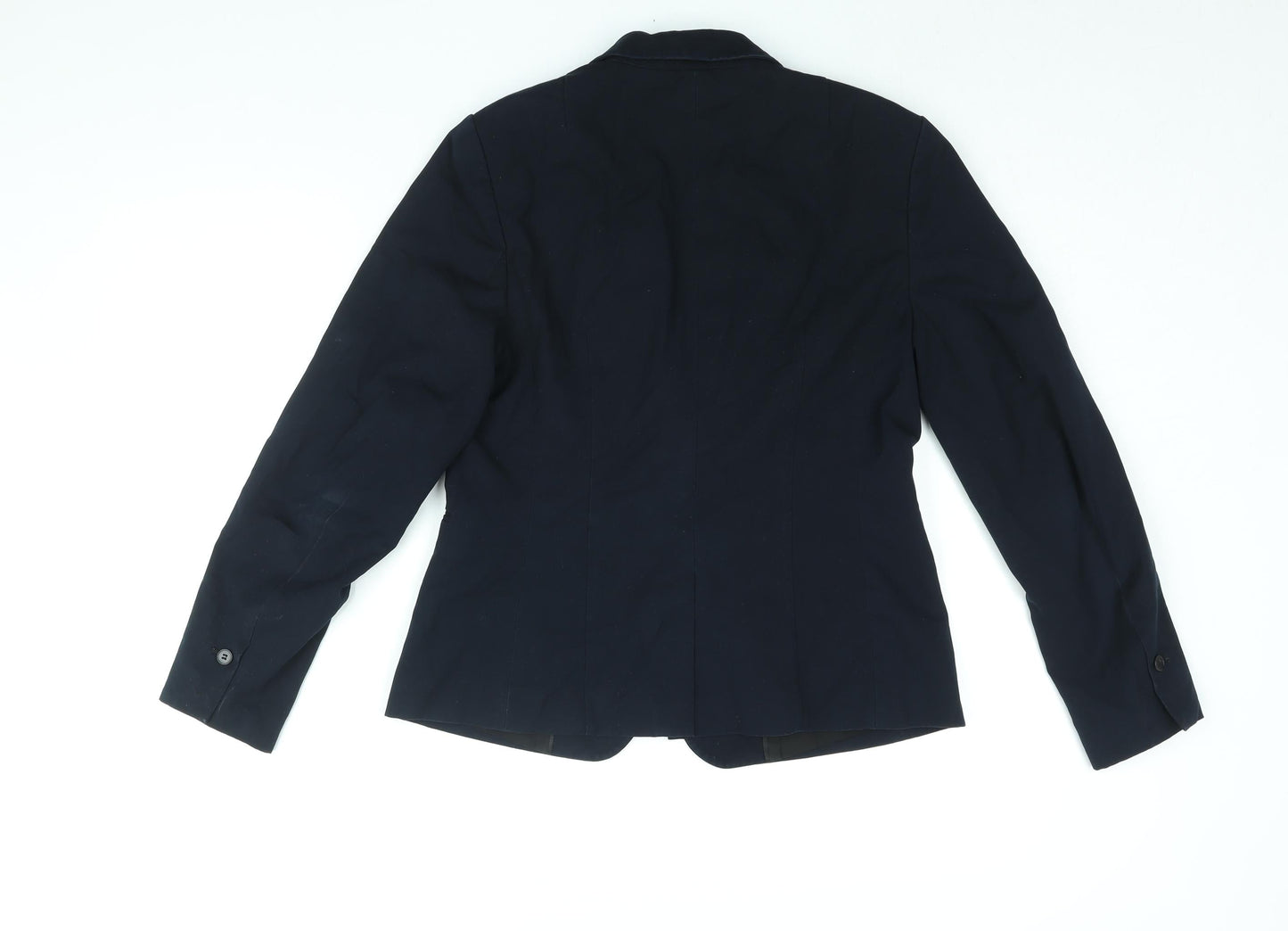 H&M Womens Blue Jacket Blazer Size 10 Button