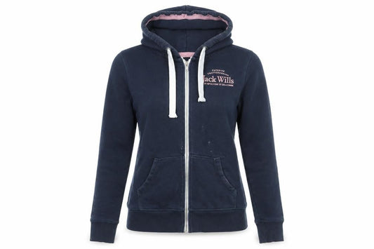 Womens UK 6 Regular Jack Wills Blue Full Zip Hoodie