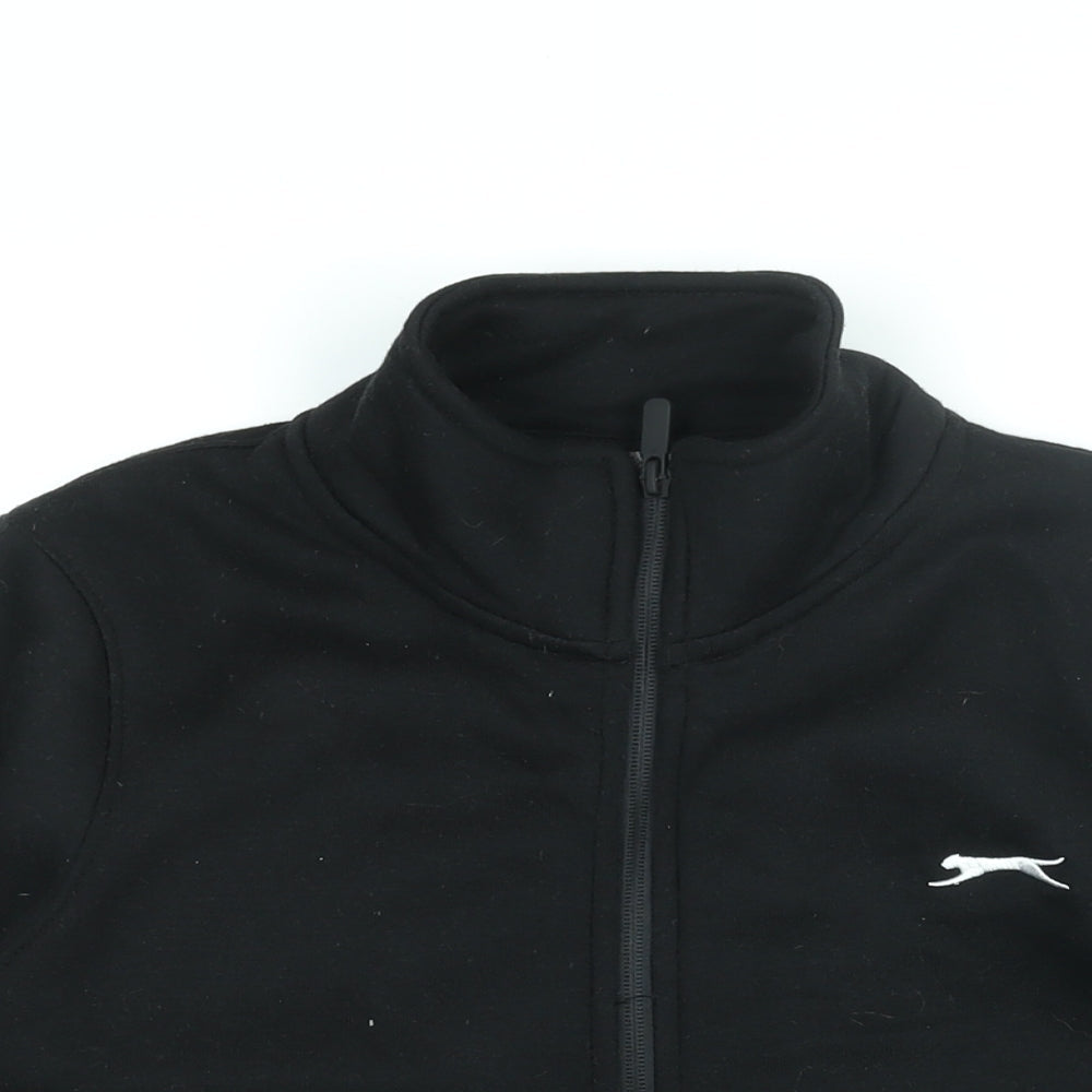 Slazenger Womens Black Cotton Full Zip Sweatshirt Size 14 Zip