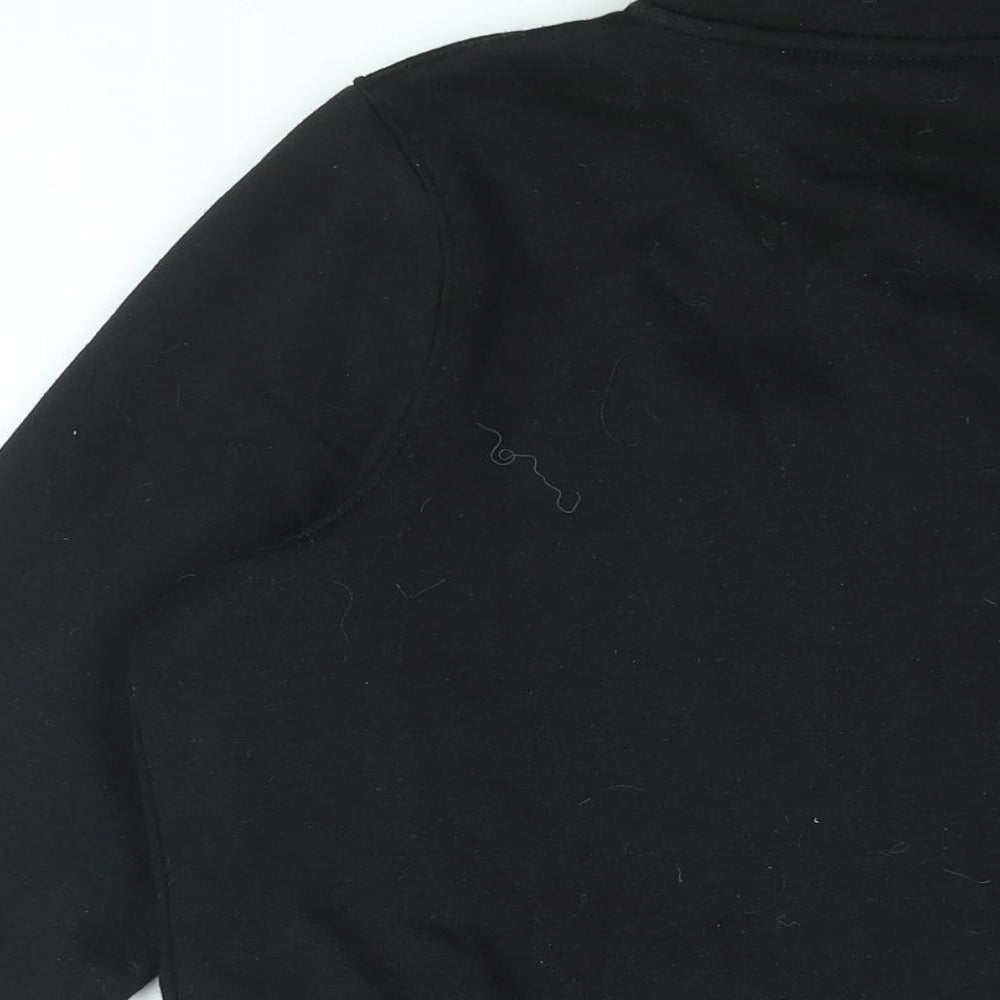 Slazenger Womens Black Cotton Full Zip Sweatshirt Size 14 Zip