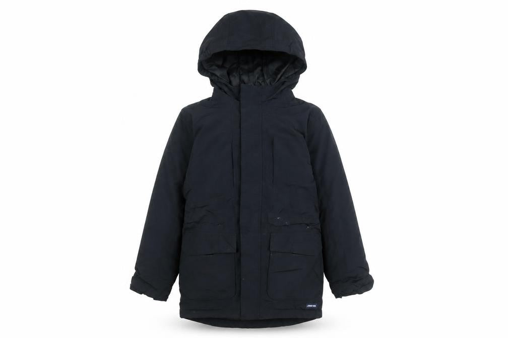 Lands' End Boys Black Rain Coat Coat Size 8 Years Zip