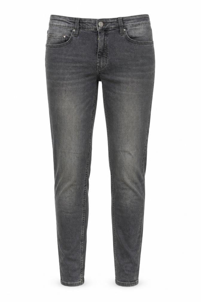 H&M Womens Grey Cotton Skinny Jeans Size 10 L28 in Regular Zip