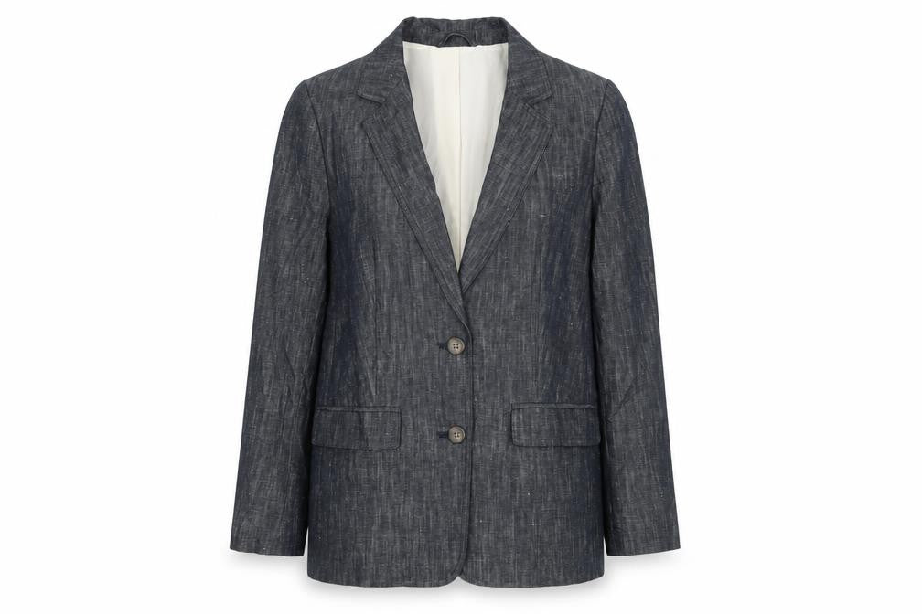 Marks & Spencer Womens Blue Jacket Blazer Size 10 Button