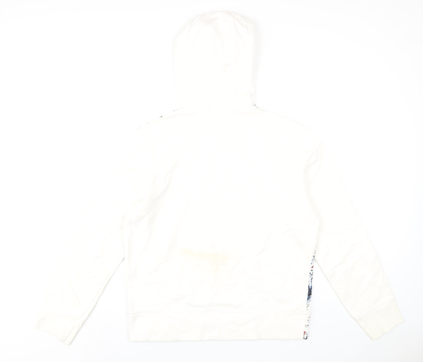 Moto Womens Ivory Cotton Pullover Hoodie Size M Pullover