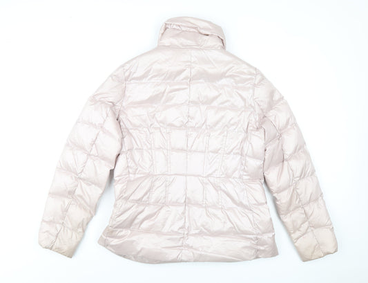 Lands' End Womens Pink Puffer Jacket Coat Size 14 Zip