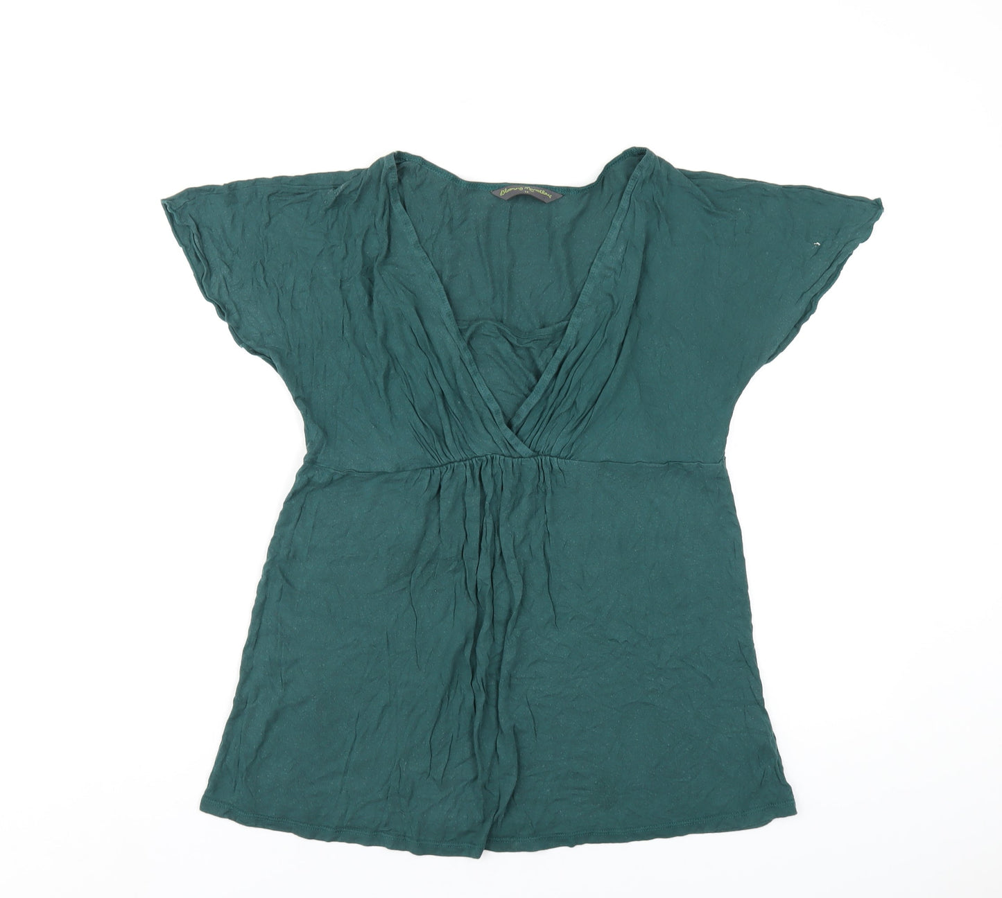 Blooming Marvellous Womens Green Viscose Basic T-Shirt Size 12 V-Neck